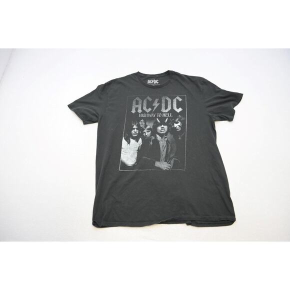 ACDC Highway to Hell Concert Tee Shirt Short Sleeve Black Graphic Mens XL-2XL - Picture 5 of 8